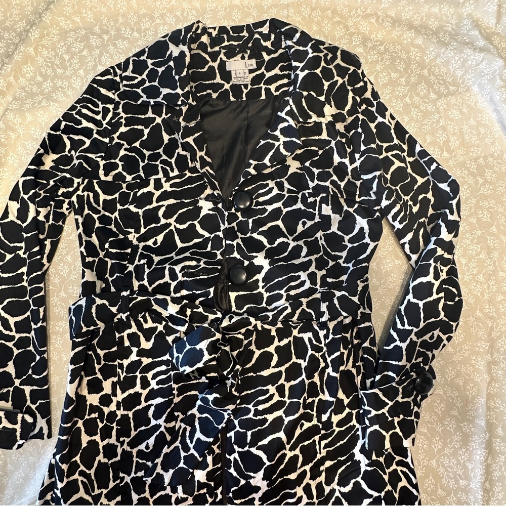 NWOT - Luii Animal Print Rain Trench Coat